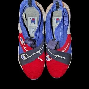 NWOT Champion Men's Size 9.5 Red and Blue Athletic Slip-Ons